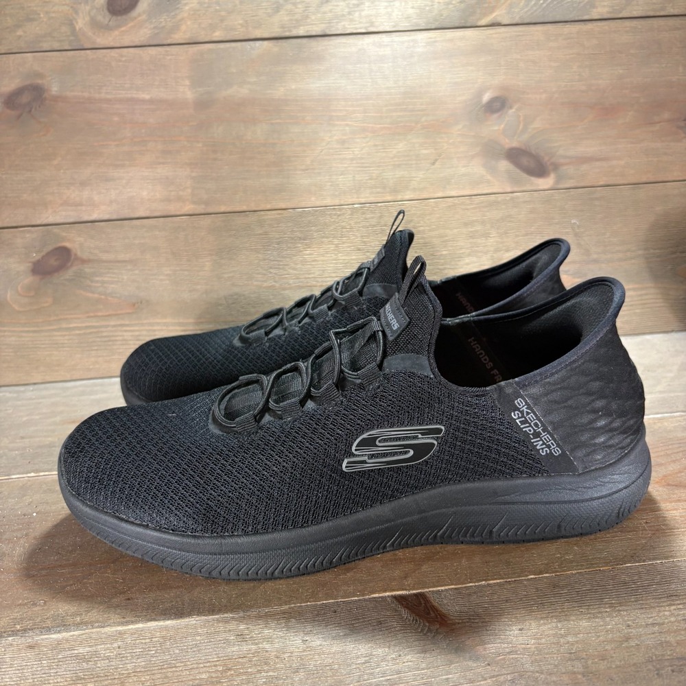 Skechers Summits Colsin Mens size 10.5 shoes Black Slip Resistant sneakers